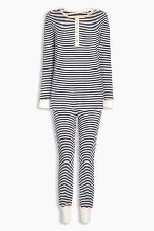 Navy/White Stripe Pyjamas